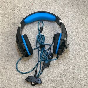 Blue and Black Gaming Headset
